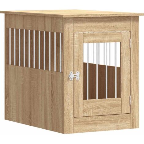 vidaXL Gabbia Cani da Arredamento Rovere Sonoma 55x80x68cm Multistrato