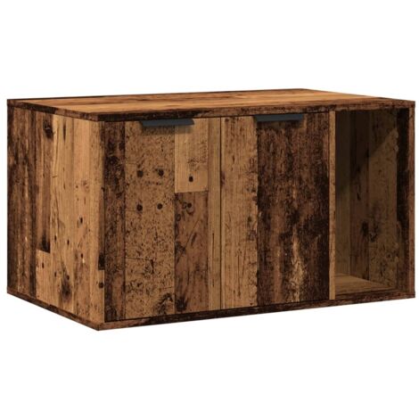 vidaXL Recinto Lettiera Gatti Legno Vecchio 80x50x45 cm in Truciolato