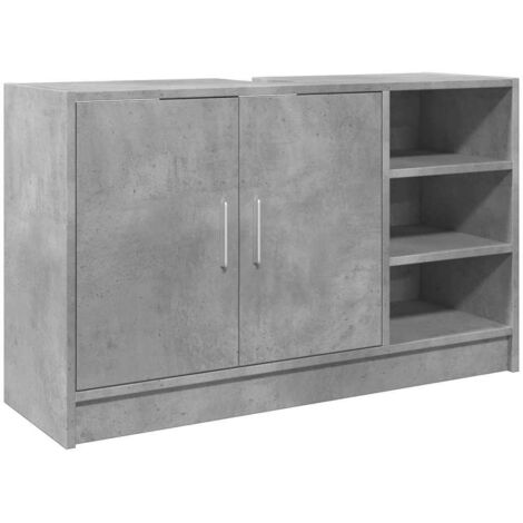 vidaXL Mobile Lavabo Grigio Cemento 90x29x55 cm in Truciolare