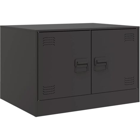 vidaXL Tavolino da Salotto Nero 67x50x44 cm in Acciaio (1/5)