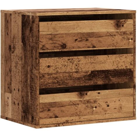 vidaXL Cassettiera Angolare Legno Antico 60x41x58 cm Legno Multistrato