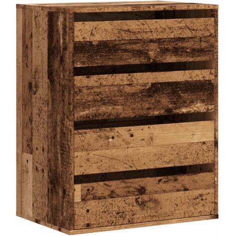 vidaXL Cassettiera Angolare Legno Antico 60x41x76 cm Legno Multistrato