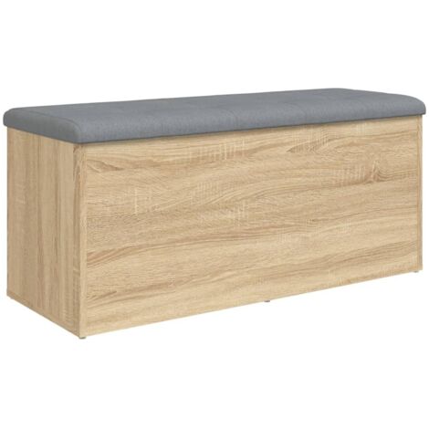 vidaXL Panca contenitore in rovere Sonoma 102x42x45 cm in legno ingegnerizzato