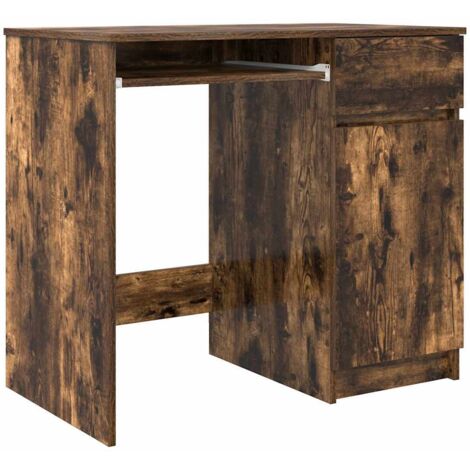 vidaXL Scrivania Rovere Fumo 86x49x76 cm in Legno Multistrato