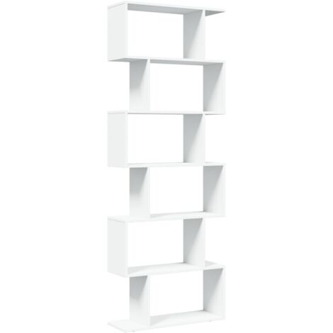 vidaXL Libreria Divisorio 6 Ripiani Bianca 70x24x193 cm in Truciolato