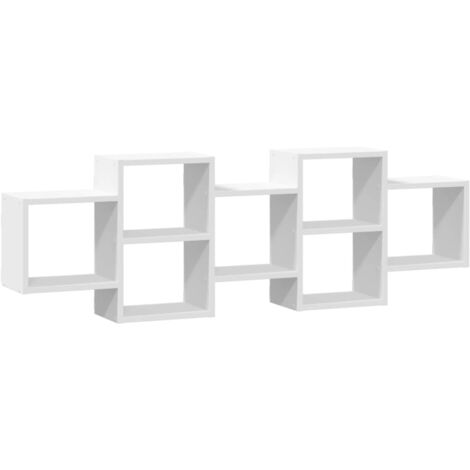 vidaXL Scaffale a Parete Bianco 129x18x42 cm in Truciolato