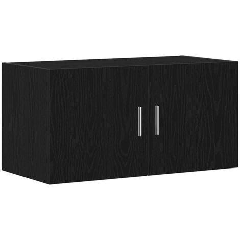 vidaXL Armadietto a Muro Rovere Nero 80x39x40 cm in Truciolato