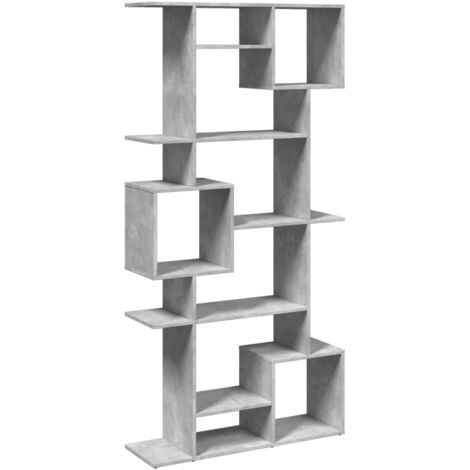 vidaXL Libreria Grigio Cemento 92x29x188 cm in Legno Multistrato