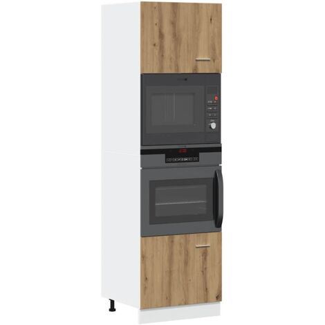 vidaXL Mobile Microonde Rovere Artigianale 60x57x207 cm in Truciolato