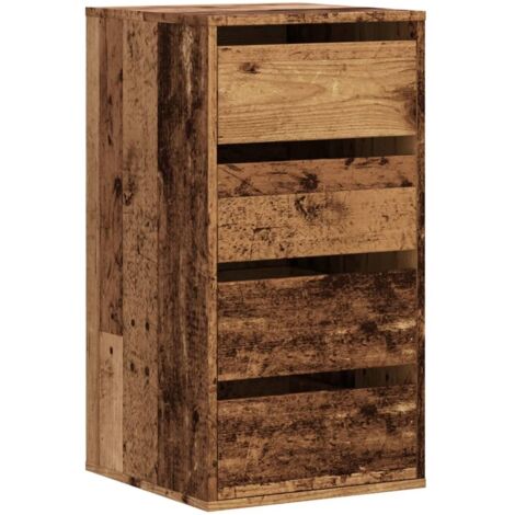 vidaXL Cassettiera Angolare Legno Antico 40x41x76 cm Legno Multistrato