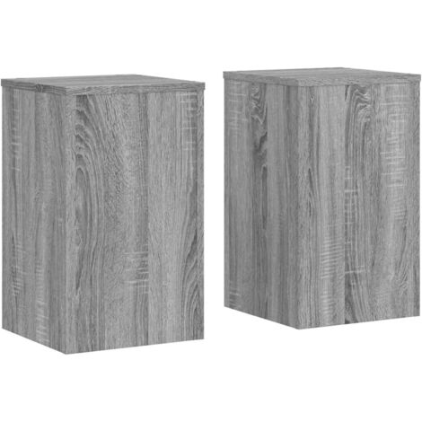 vidaXL Supporti per Piante 2 pz Grigio 30x30x50 cm in Multistrato