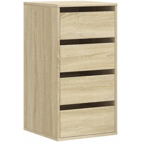 vidaXL Cassettiera Angolare Rovere Sonoma 40x41x76cm Legno Multistrato
