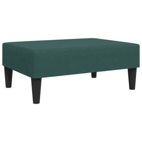 vidaXL Poggiapiedi Verde Scuro 77x55x31 cm in Velluto