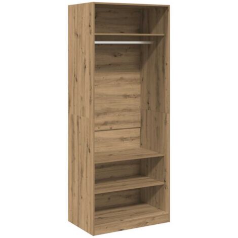 vidaXL Armadio Rovere Artigianale 80x50x200 cm in Legno Multistrato