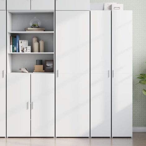 vidaXL Credenza Bianca 50x42,5x185 cm in Legno Multistrato