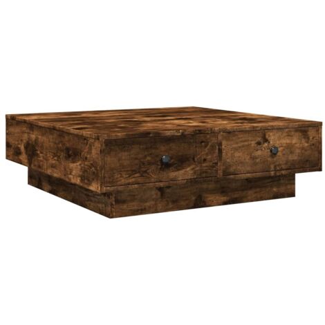 vidaXL Tavolino da Salotto Rovere Fumo 90x90x28 cm Legno Multistrato