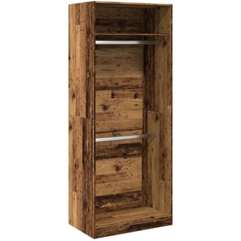 vidaXL Armadio Legno Antico 80x50x200 cm in Legno Multistrato (1/5)