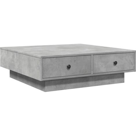vidaXL Tavolino da Salotto Grigio Cemento 90x90x28cm Legno Multistrato