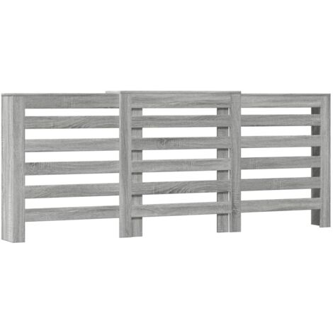 vidaXL Copertura Termosifone Grigio Sonoma 205x21,5x83,5cm Multistrato