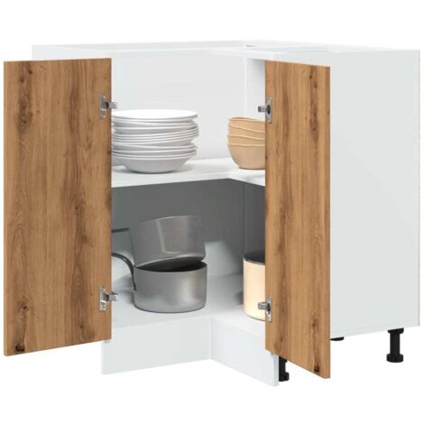 vidaXL Armadietto Cucina Rovere Artigianale 75,5x75,5x81,5 cm in Legno