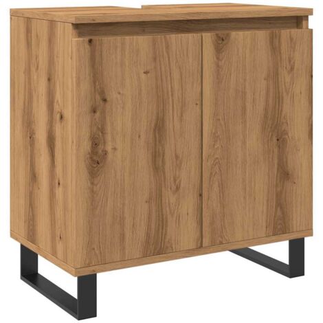vidaXL Mobile da Bagno Rovere Artigianale 58x33x60 cm in Truciolato
