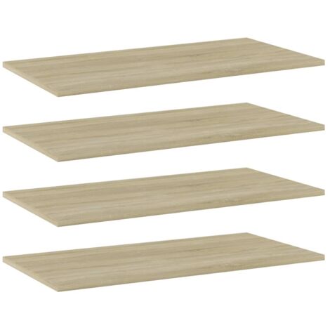 vidaXL Ripiani per Libreria 4pz Rovere Sonoma 80x40x1,5cm Multistrato