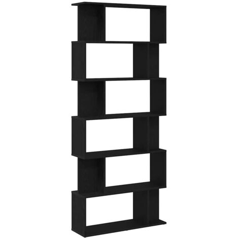 vidaXL Libreria Rovere Nero 80x24x190,5 cm in Legno Ingegnerizzato