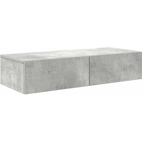 vidaXL Scaffale a Parete con Cassetti Grigio 80x33x17 cm in Truciolato
