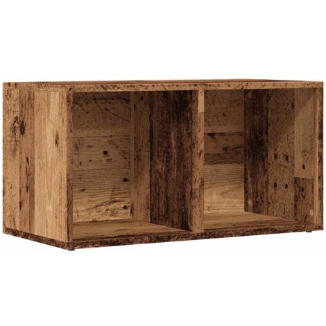 vidaXL Scatola Portaoggetti Legno Antico Legno Multistrato
