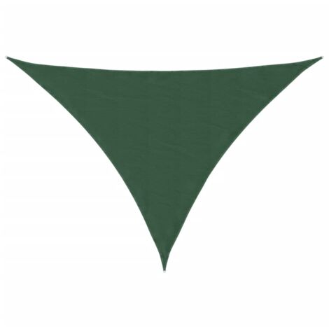 vidaXL Parasole a Vela Oxford Triangolare 5x7x7 m Verde Scuro