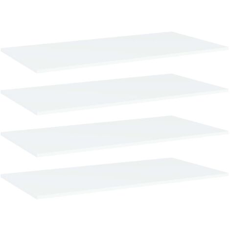 vidaXL Ripiani per Libreria 4pz Bianchi 80x20x1,5 cm Legno