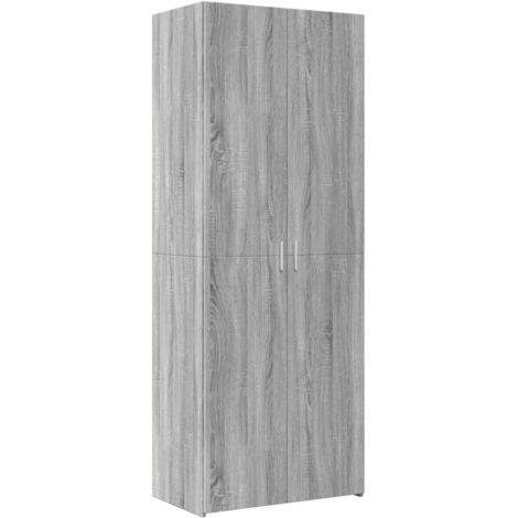 vidaXL Credenza Grigio Sonoma 70x42,5x185 cm in Legno Multistrato (1/5)