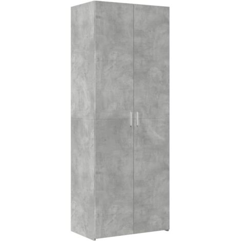 vidaXL Credenza Grigio Cemento 70x42,5x185 cm in Legno Multistrato