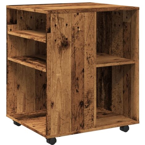 vidaXL Armadietto con Ruote Legno Antico 60x53x72cm in Truciolato
