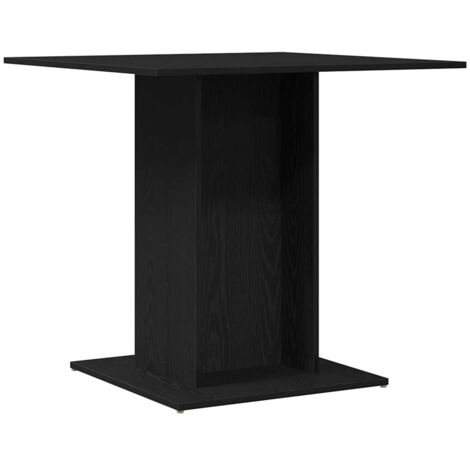 vidaXL Tavolo da Pranzo Rovere Nero 80x80x75 cm Legno Multistrato