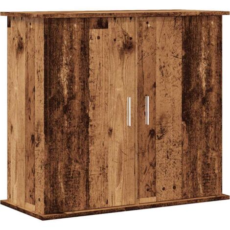 vidaXL Supporto Acquario 81x36x73 cm in Legno Multistrato Legno Antico