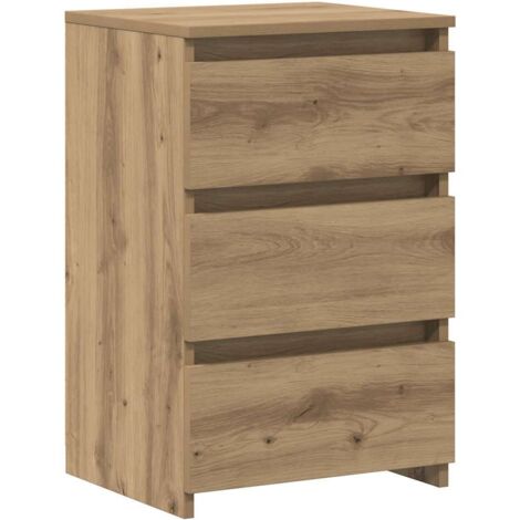 vidaXL Comodini 2pz Rovere Artigianale 40x35x62,5 cm Legno Multistrato