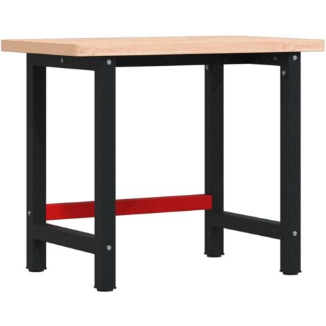 vidaXL Banco Lavoro 100x60x83 cm Legno Massello Faggio Rettangolare