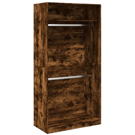 vidaXL Armadio Rovere Fumo 100x50x200 cm in Legno Multistrato
