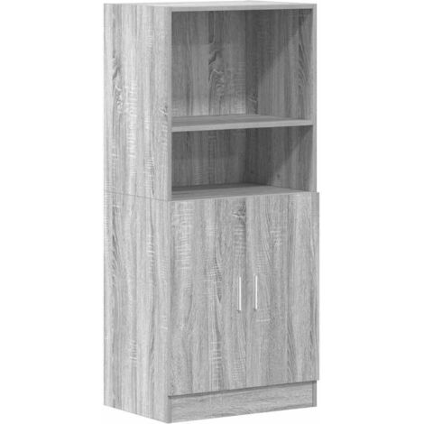 vidaXL Armadietto Cucina Grigio Sonoma 57x41,5x131,5 cm in Truciolato