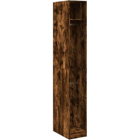 vidaXL Armadio Rovere Fumo 30x50x200 cm in Legno Multistrato