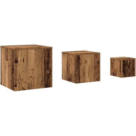 vidaXL Tavolini 3 pz Rovere Artigianale in Legno Multistrato