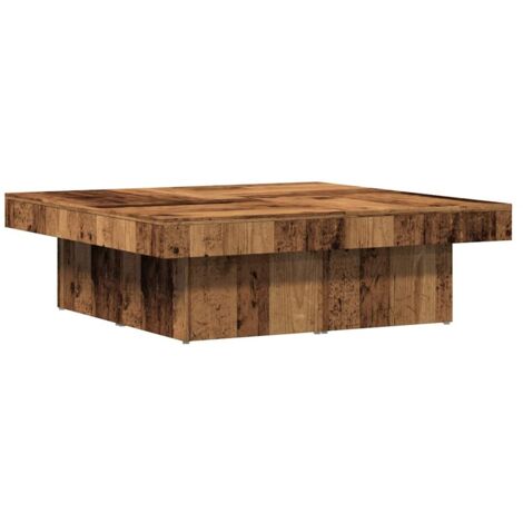 vidaXL Tavolino da Salotto Legno Antico 90x90x28 cm in Truciolato