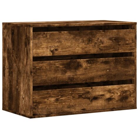 vidaXL Cassettiera Angolare Rovere Fumo 80x41x58cm Legno Multistrato
