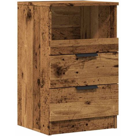 vidaXL Comodini Legno Antico 2 pz 40x36x65 cm in Legno Multistrato