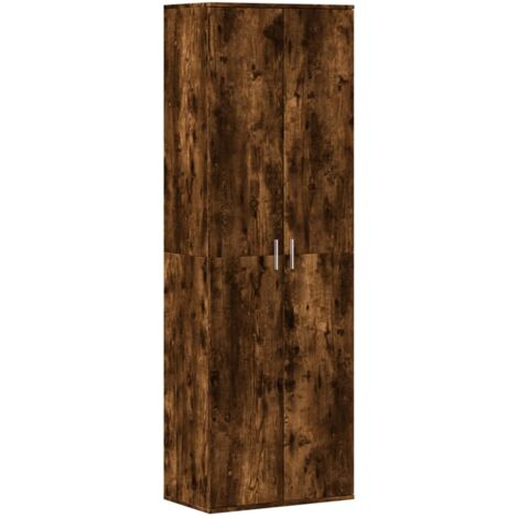 vidaXL Credenza Rovere Fumo 60x35x180 cm in Legno Multistrato