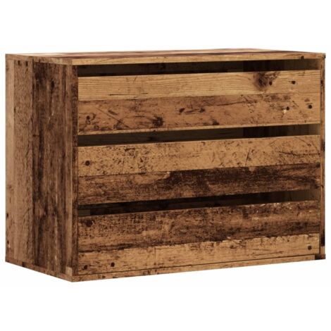 vidaXL Cassettiera Angolare Legno Antico 80x41x58 cm Legno Multistrato