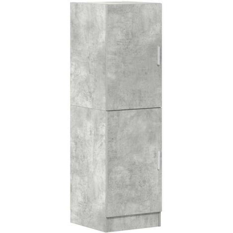 vidaXL Mobile da Cucina Grigio Cemento 38x41,5x131,5 cm Legno