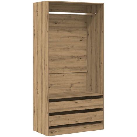 vidaXL Armadio Rovere Artigianale 100x50x200 cm in Legno Multistrato
