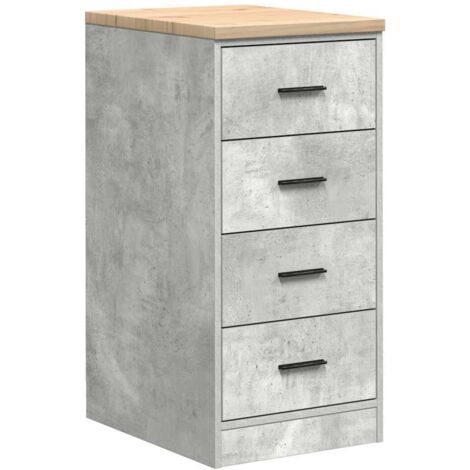 vidaXL Armadietto da Garage Grigio cemento 40x51x85 cm